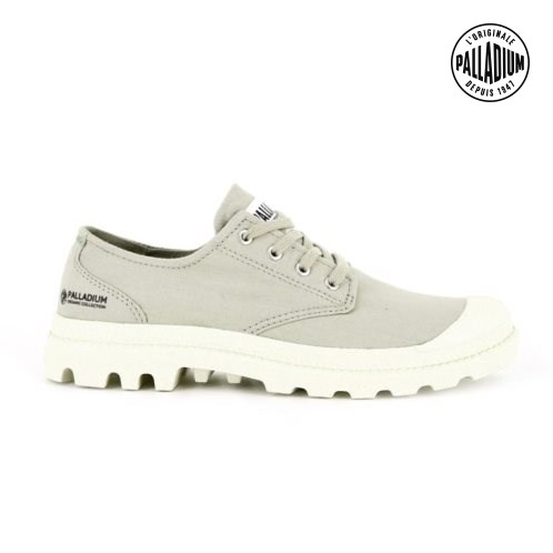 Palladium Pampa OX Organic II Men's Oxfords Shoes Light Green | UK P420-YXJ